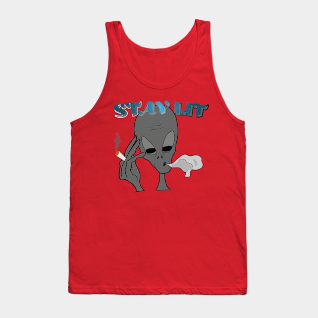 Alien "Stay Lit" Tank Top by GetHy